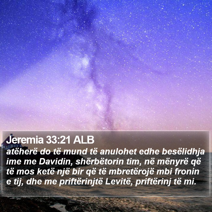 Jeremia 33:21 ALB Bible Study