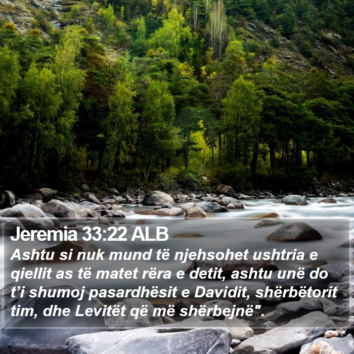 Jeremia 33:22 ALB Bible Study