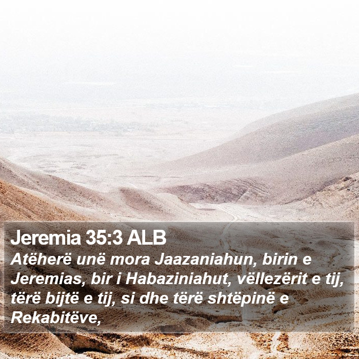 Jeremia 35:3 ALB Bible Study