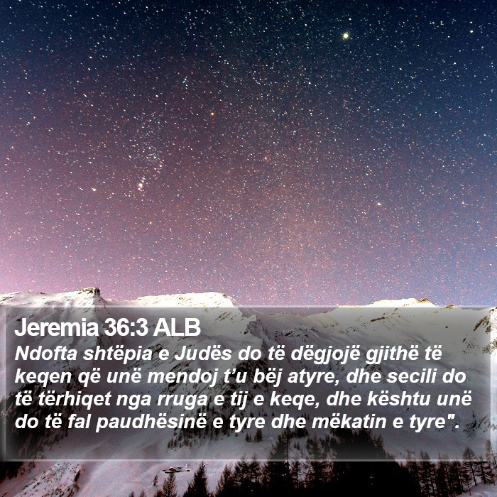 Jeremia 36:3 ALB Bible Study