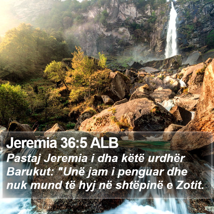 Jeremia 36:5 ALB Bible Study