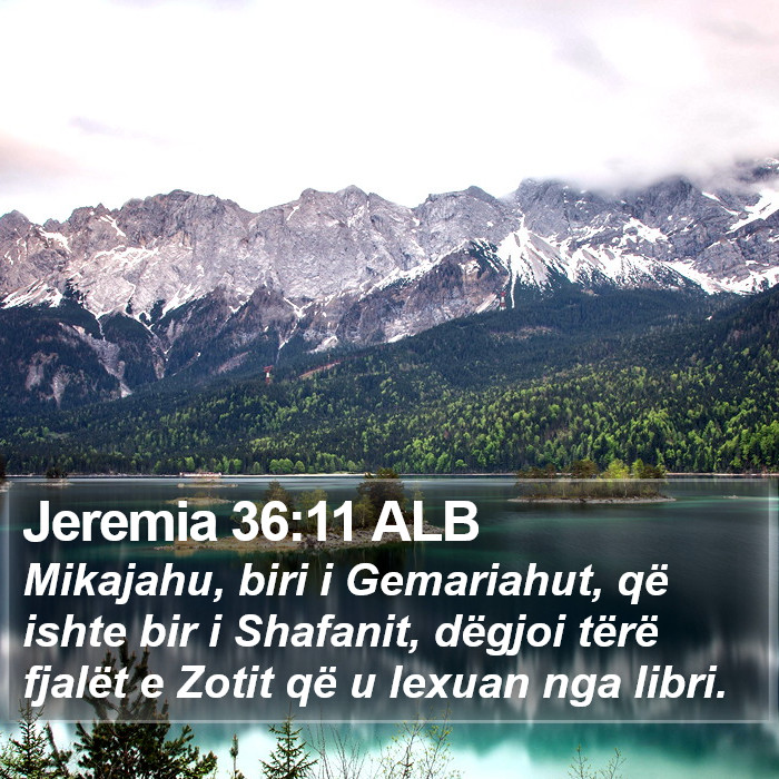 Jeremia 36:11 ALB Bible Study