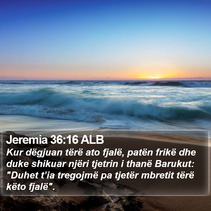 Jeremia 36:16 ALB Bible Study