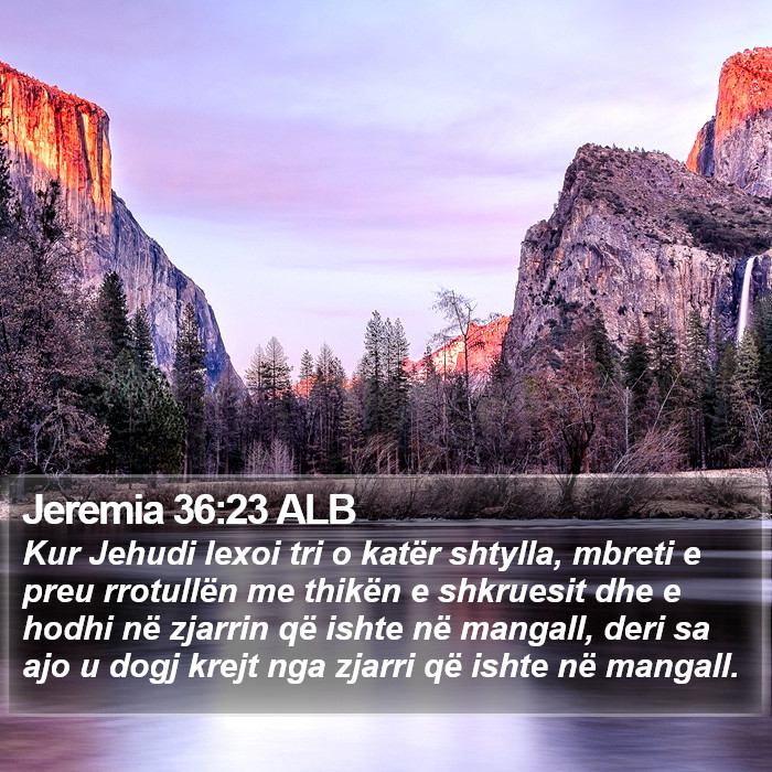 Jeremia 36:23 ALB Bible Study