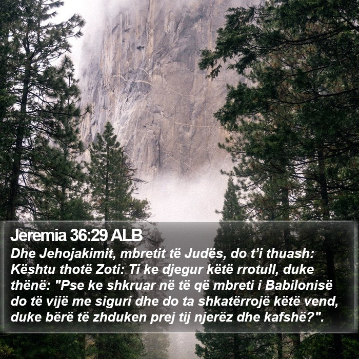 Jeremia 36:29 ALB Bible Study