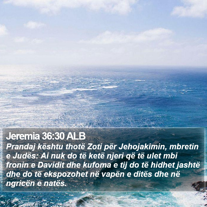 Jeremia 36:30 ALB Bible Study