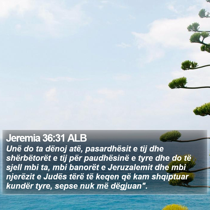 Jeremia 36:31 ALB Bible Study