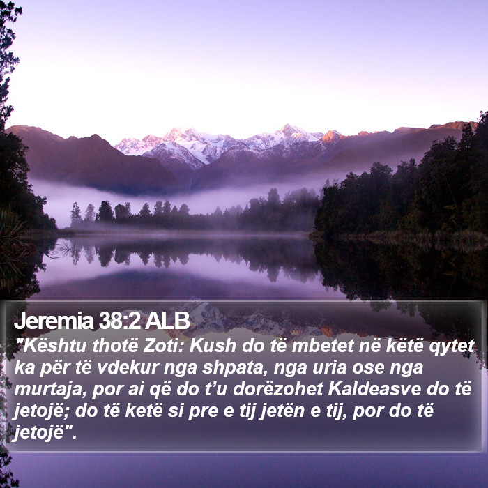 Jeremia 38:2 ALB Bible Study