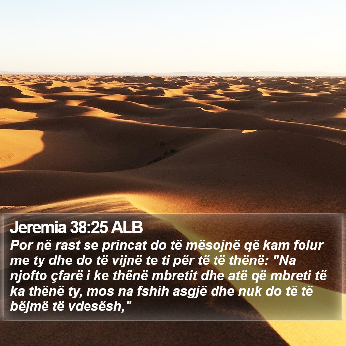 Jeremia 38:25 ALB Bible Study