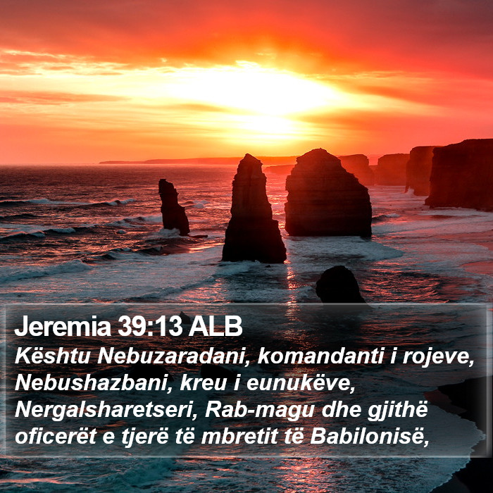 Jeremia 39:13 ALB Bible Study