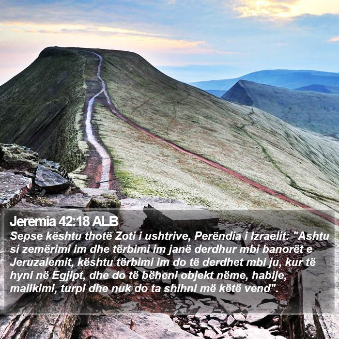 Jeremia 42:18 ALB Bible Study