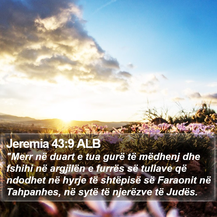 Jeremia 43:9 ALB Bible Study