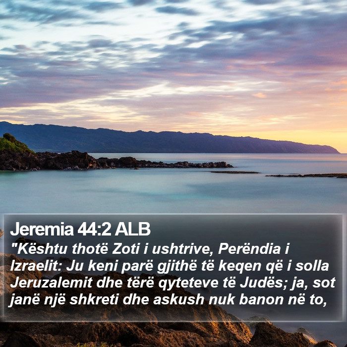 Jeremia 44:2 ALB Bible Study