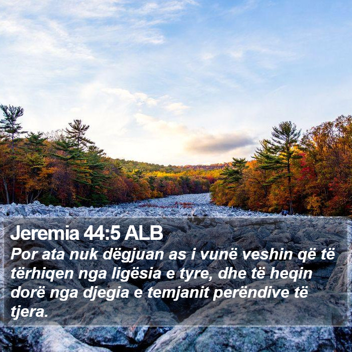 Jeremia 44:5 ALB Bible Study