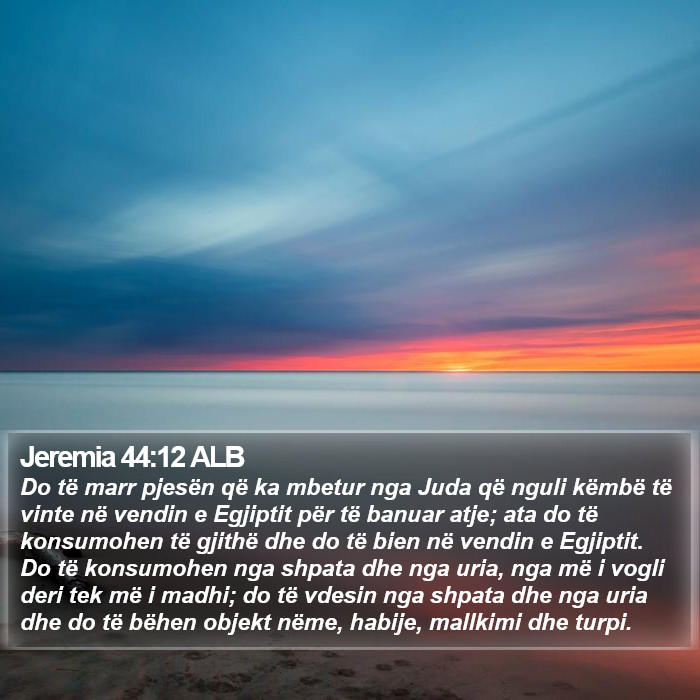 Jeremia 44:12 ALB Bible Study