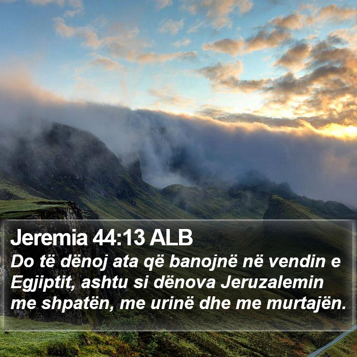 Jeremia 44:13 ALB Bible Study