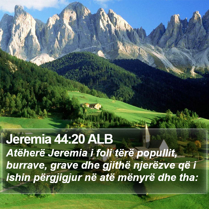 Jeremia 44:20 ALB Bible Study