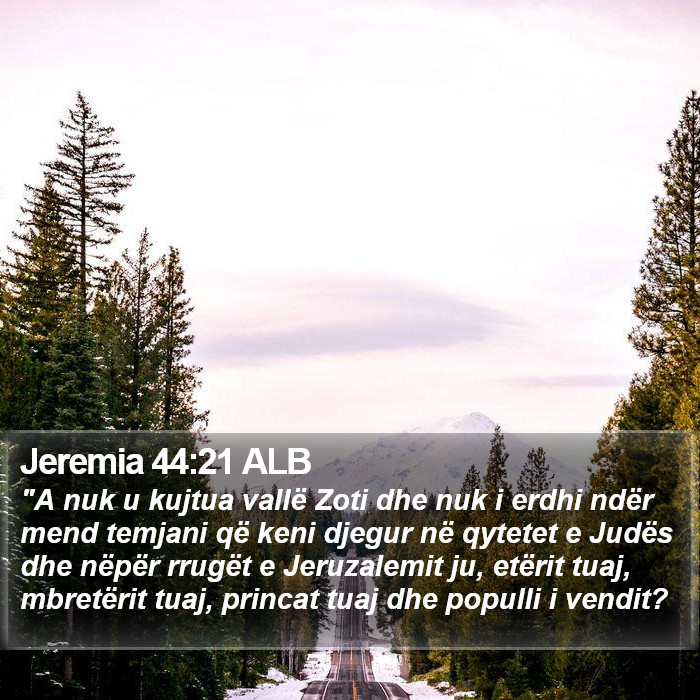 Jeremia 44:21 ALB Bible Study