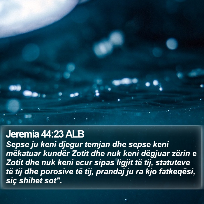 Jeremia 44:23 ALB Bible Study