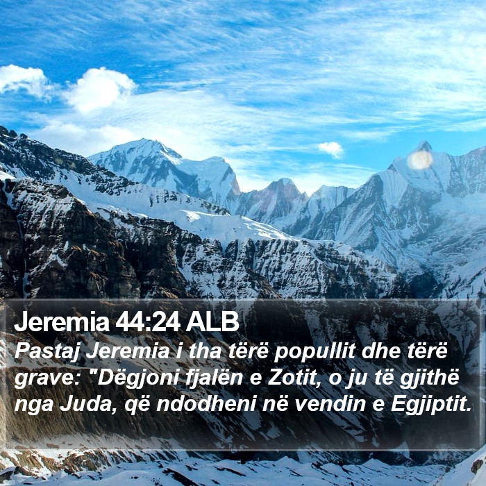 Jeremia 44:24 ALB Bible Study