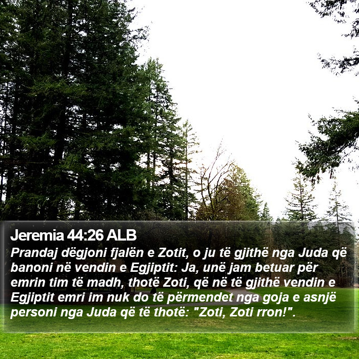 Jeremia 44:26 ALB Bible Study
