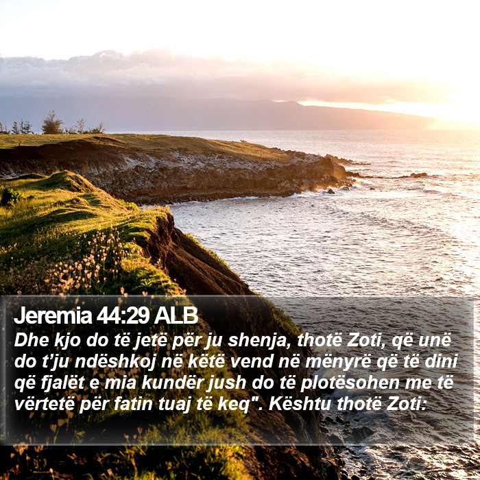 Jeremia 44:29 ALB Bible Study
