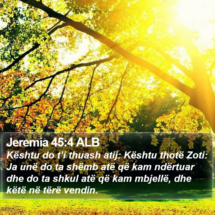 Jeremia 45:4 ALB Bible Study