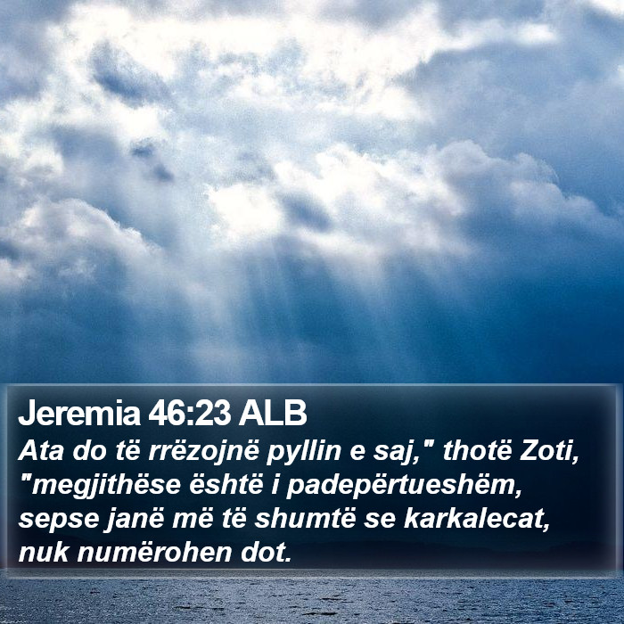 Jeremia 46:23 ALB Bible Study