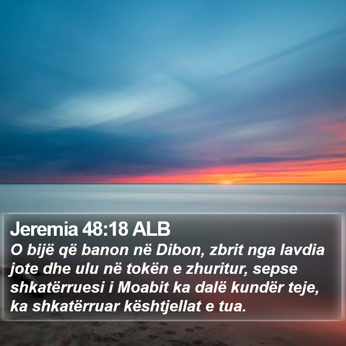 Jeremia 48:18 ALB Bible Study