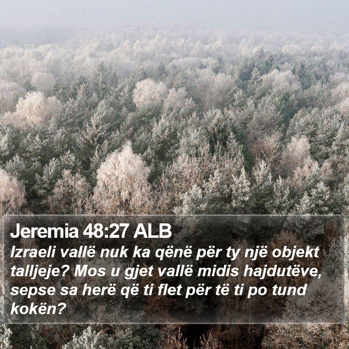 Jeremia 48:27 ALB Bible Study