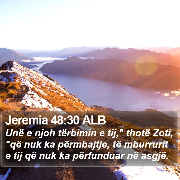 Jeremia 48:30 ALB Bible Study