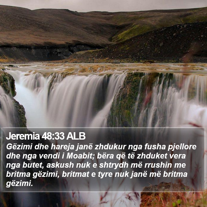 Jeremia 48:33 ALB Bible Study