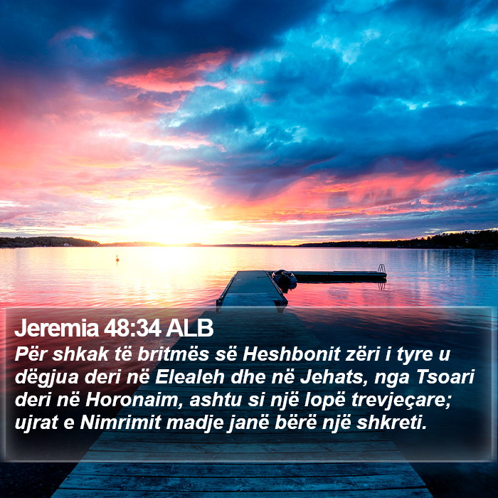 Jeremia 48:34 ALB Bible Study