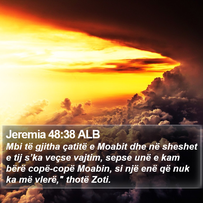 Jeremia 48:38 ALB Bible Study