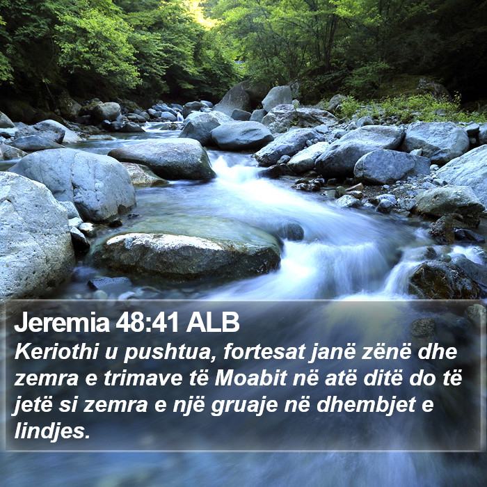 Jeremia 48:41 ALB Bible Study