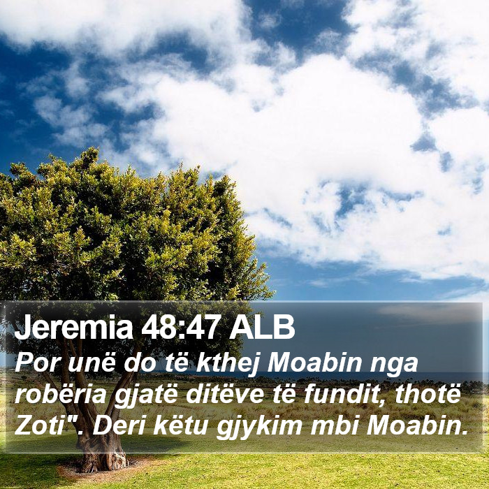 Jeremia 48:47 ALB Bible Study