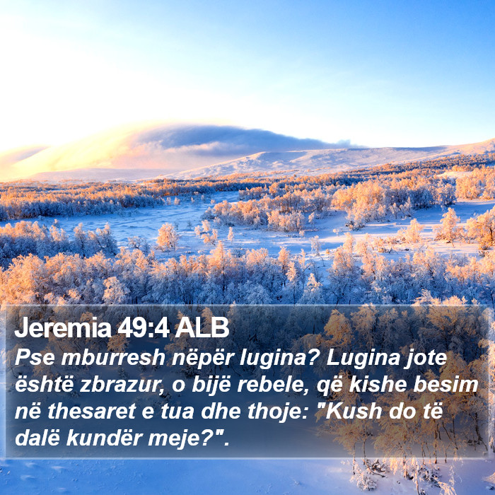 Jeremia 49:4 ALB Bible Study