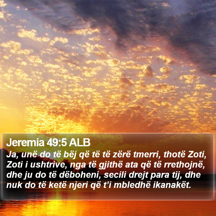 Jeremia 49:5 ALB Bible Study