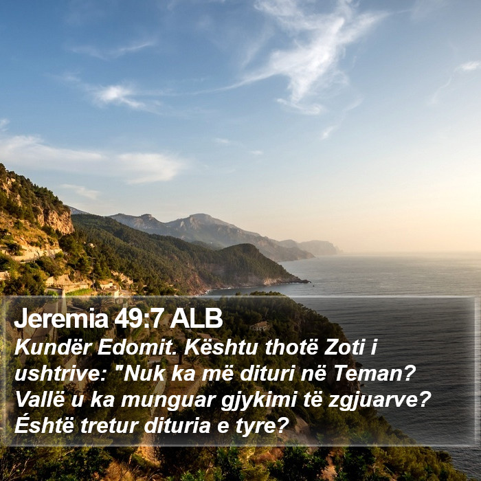 Jeremia 49:7 ALB Bible Study