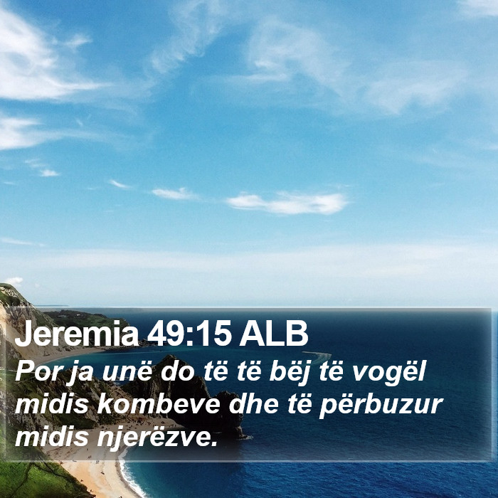 Jeremia 49:15 ALB Bible Study