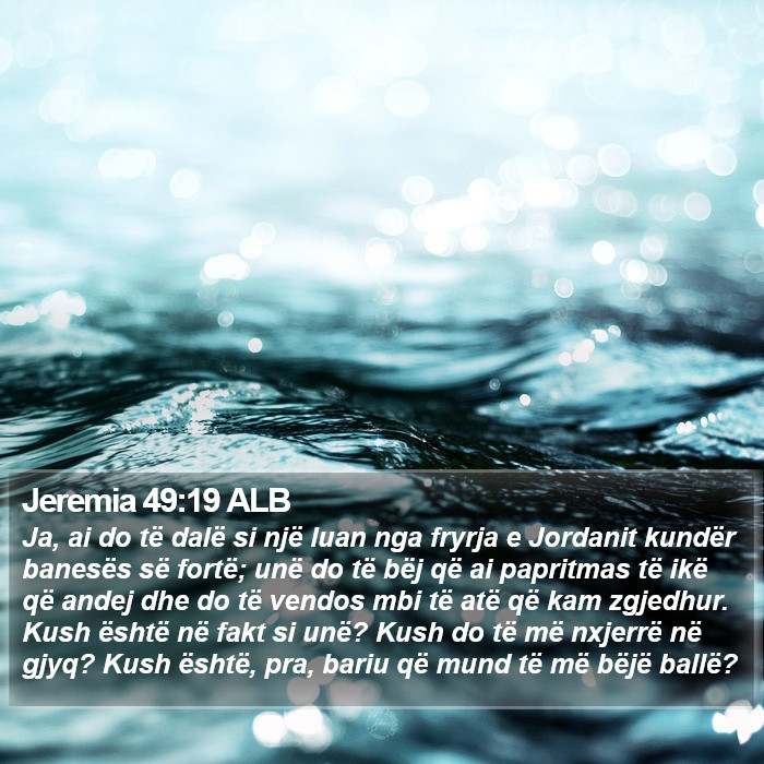 Jeremia 49:19 ALB Bible Study
