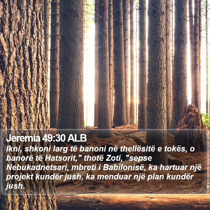 Jeremia 49:30 ALB Bible Study