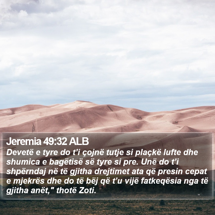 Jeremia 49:32 ALB Bible Study