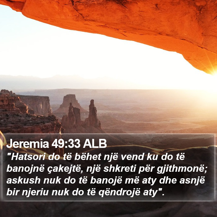 Jeremia 49:33 ALB Bible Study