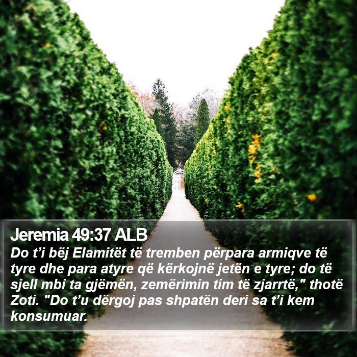 Jeremia 49:37 ALB Bible Study