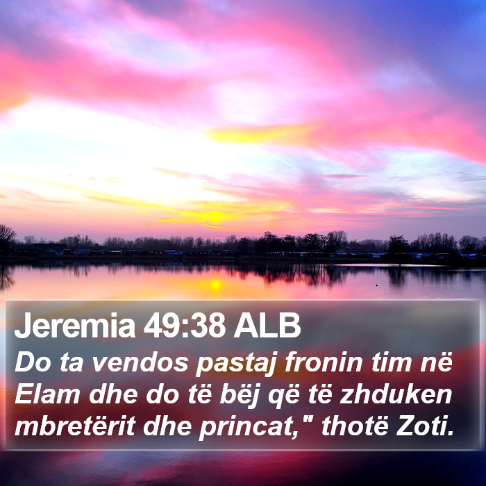 Jeremia 49:38 ALB Bible Study