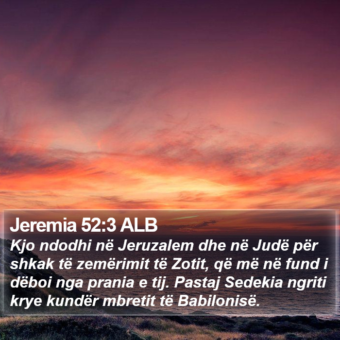 Jeremia 52:3 ALB Bible Study