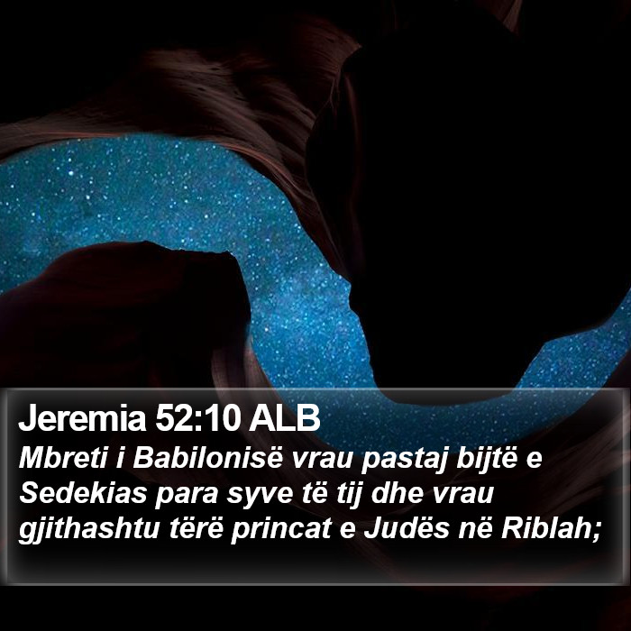 Jeremia 52:10 ALB Bible Study