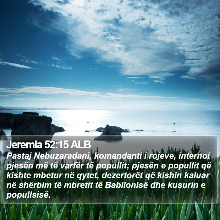 Jeremia 52:15 ALB Bible Study