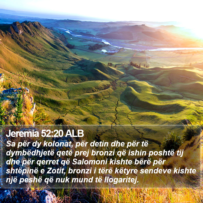 Jeremia 52:20 ALB Bible Study